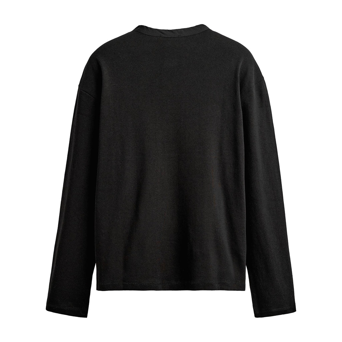 Washed henley mockup, back