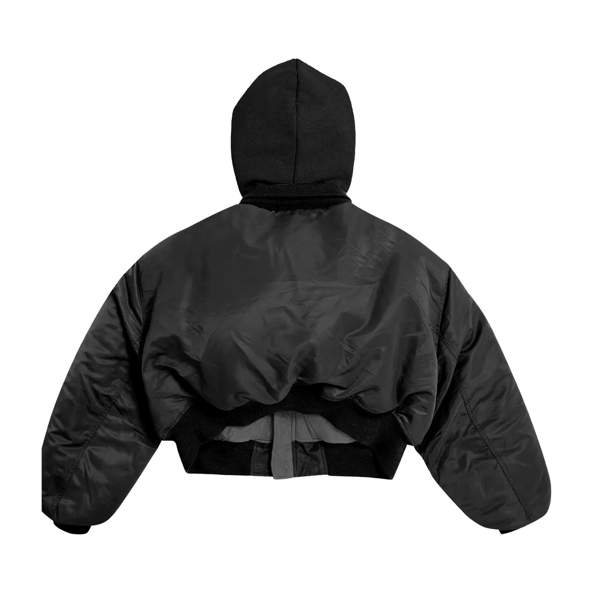 Hooded MA-1 bomber mockup, back